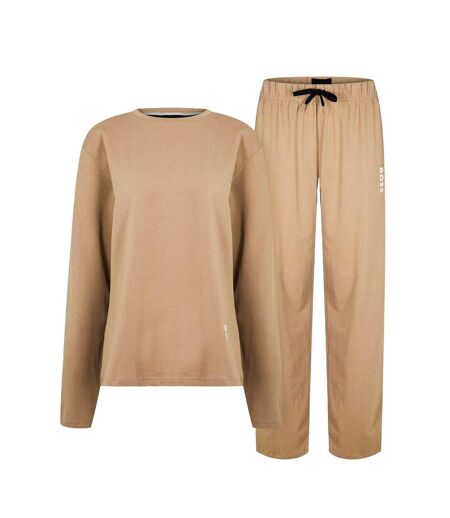Ensemble De Pyjama Long Femme Beige Boss