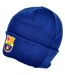FC Barcelona Official Knitted Winter Soccer/Football Crest Beanie Hat (Navy)
