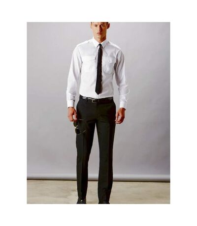 Kustom Kit Mens Long Sleeve Pilot Shirt (White) - UTBC3233