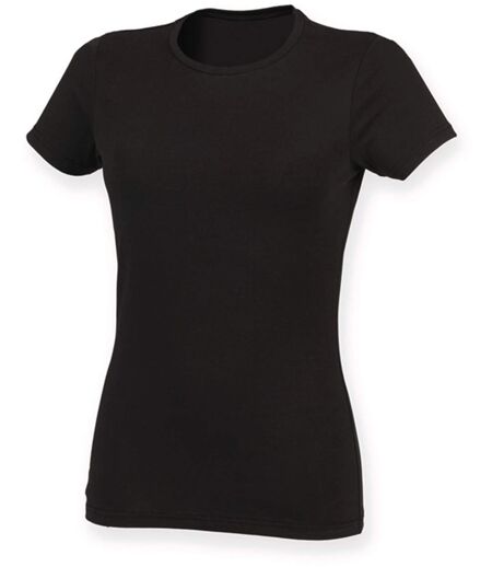 T-shirt col rond - Femme - SK121 - noir