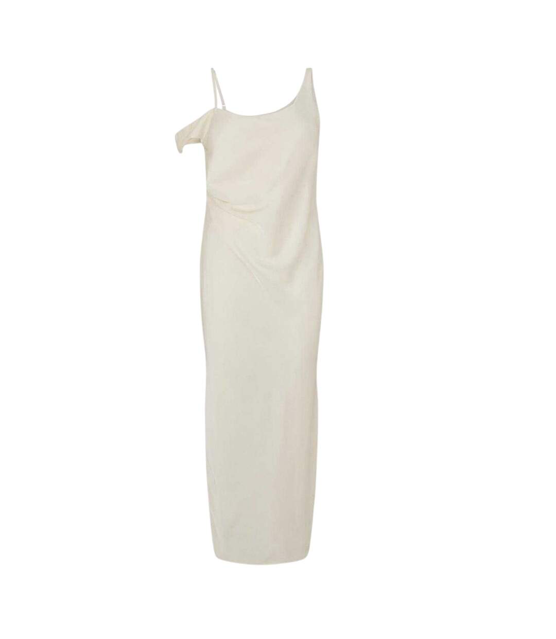Robe Mi-longue Bretelles Fines Valeska Femme Crème Edited-2