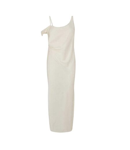 Robe Mi-longue Bretelles Fines Valeska Femme Crème Edited