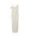 Robe Mi-longue Bretelles Fines Valeska Femme Crème Edited-2
