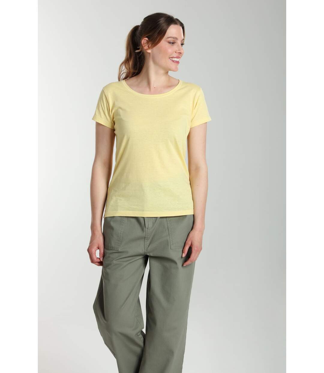 Tee Shirt Col Rond Manches Courtes Femme Marine   Avec Col Rond | Gerard Pasquier-1