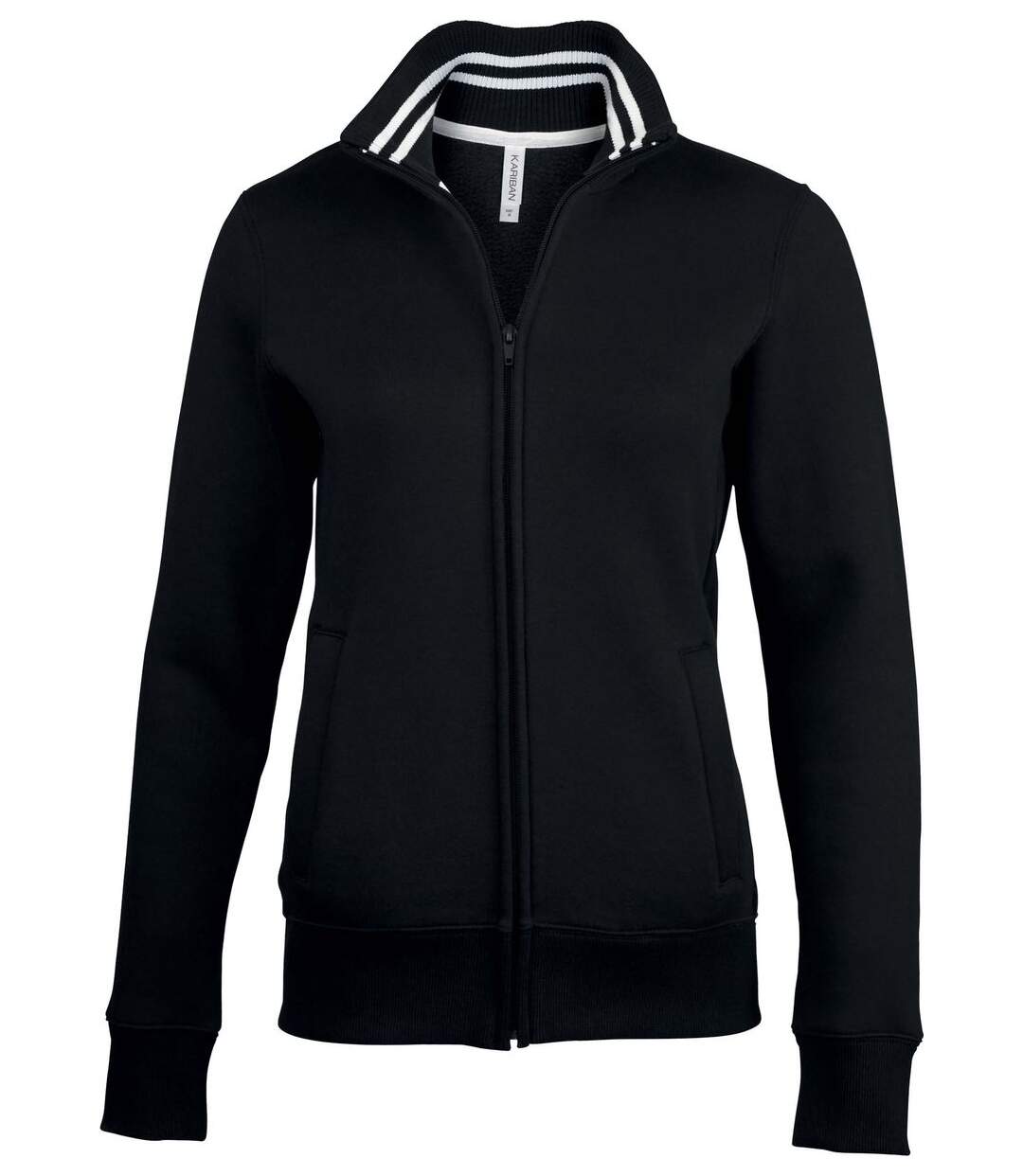 Veste molleton zippée - K457 - noir - femme-1