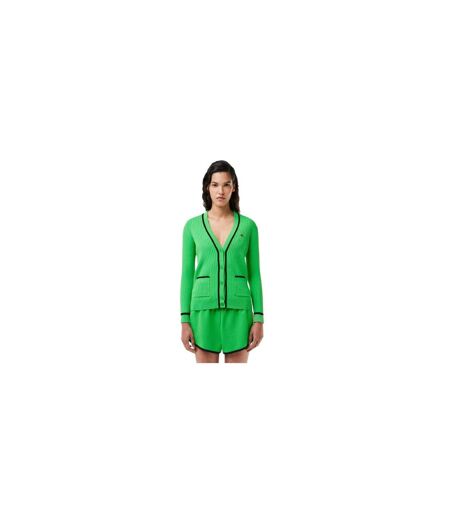 Cardigan Femme Vert Noir Lacoste