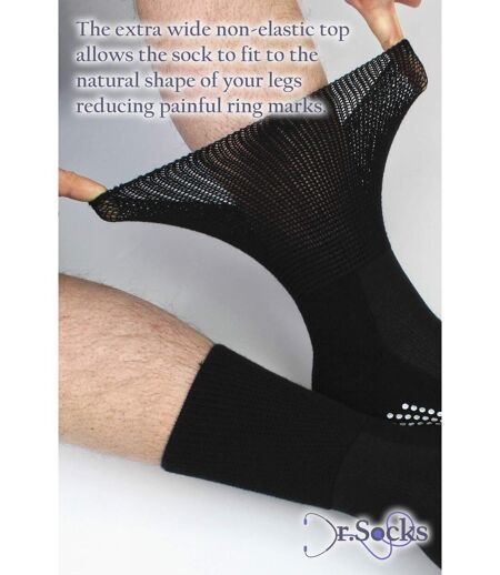 4 Pack Bamboo Diabetic Socks With Grips for Men and Women