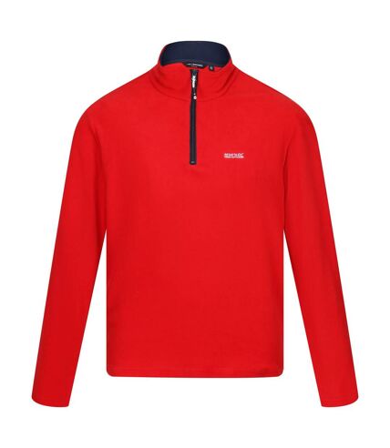 Great outdoors mens thompson half zip fleece top danger red/navy Regatta