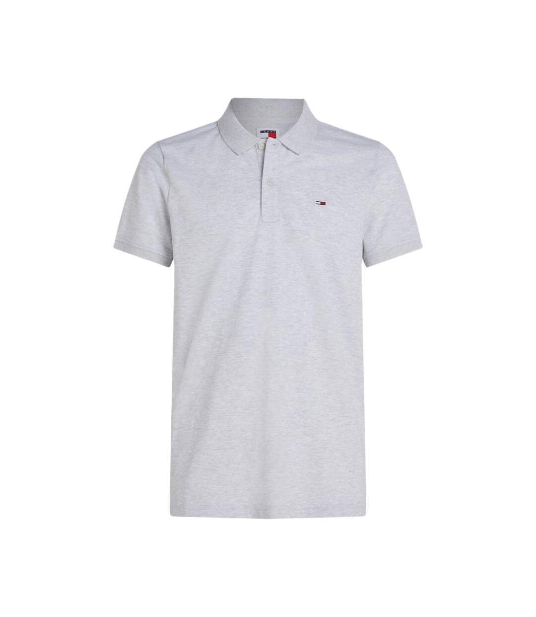 Polo Gris Homme Tommy Hilfiger  Slim Placket - S