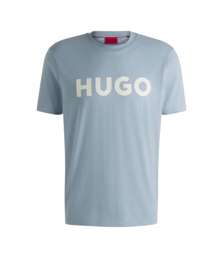 Mens Dulivio Contrast Logo T-shirt Blue Hugo