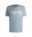 Mens Dulivio Contrast Logo T-shirt Blue Hugo-2