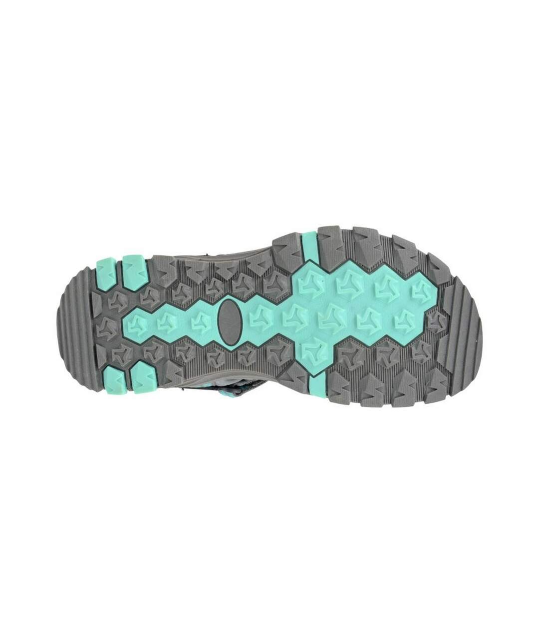 Womens/ladies logo sandals mint/grey PDQ-3