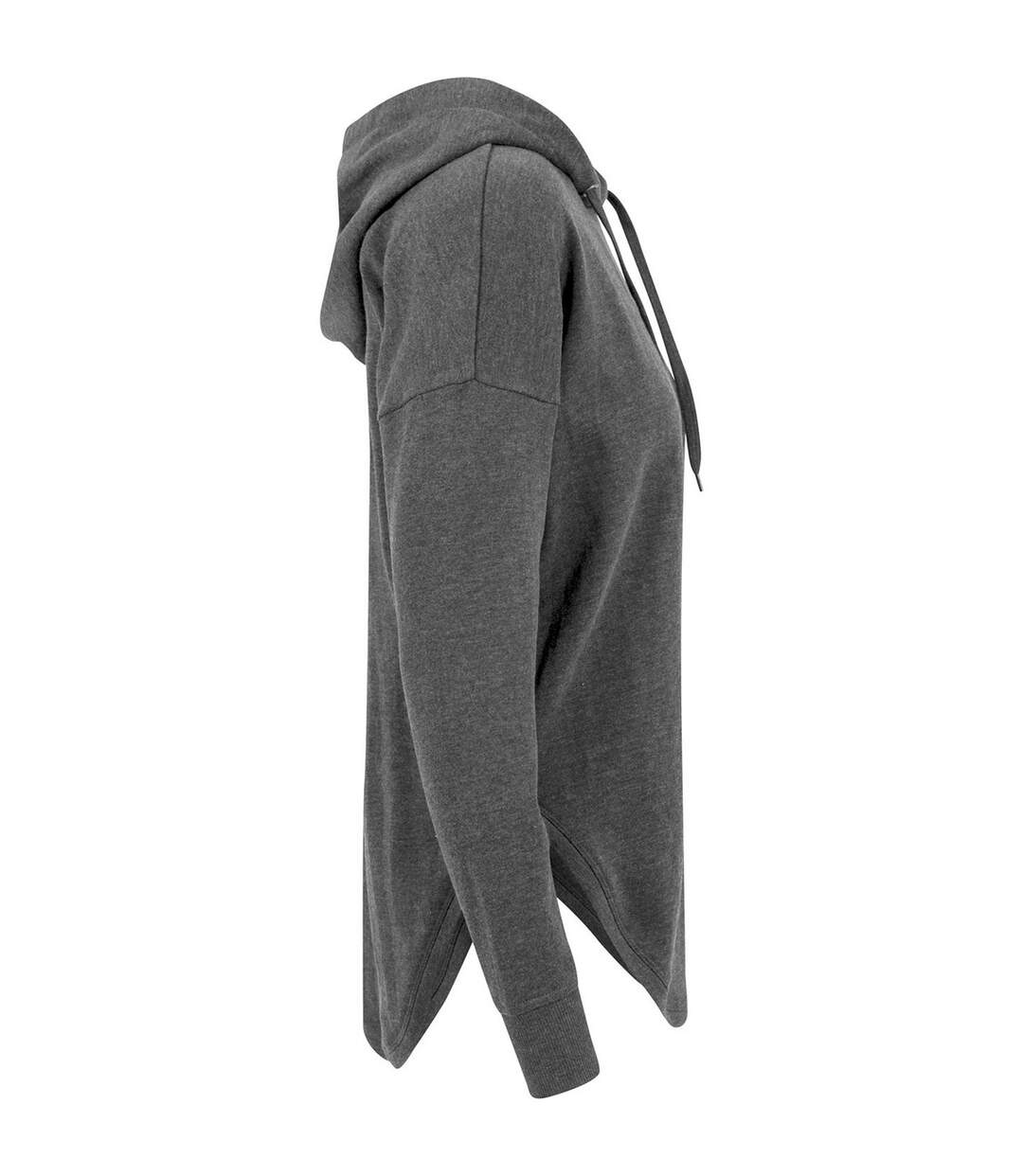 Sweat À Capuche Femme Charbon Chiné Build Your Brand-4