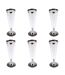 Lot de 6 Flûtes à Champagne Réutilisable Liseré 15cl Argent-1