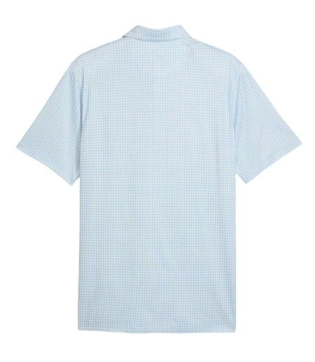Mens Cloudspun Polo Shirt White Blue Puma