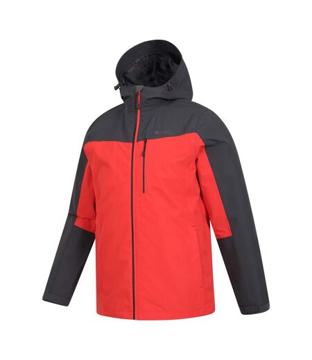 Mens brisk extreme waterproof jacket active red Mountain Warehouse