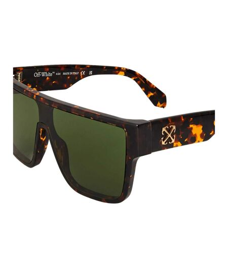 Lunettes De Soleil Motif/style Carapace De Tortue Femme Taille Unique Marron Sombre Vert Off-White