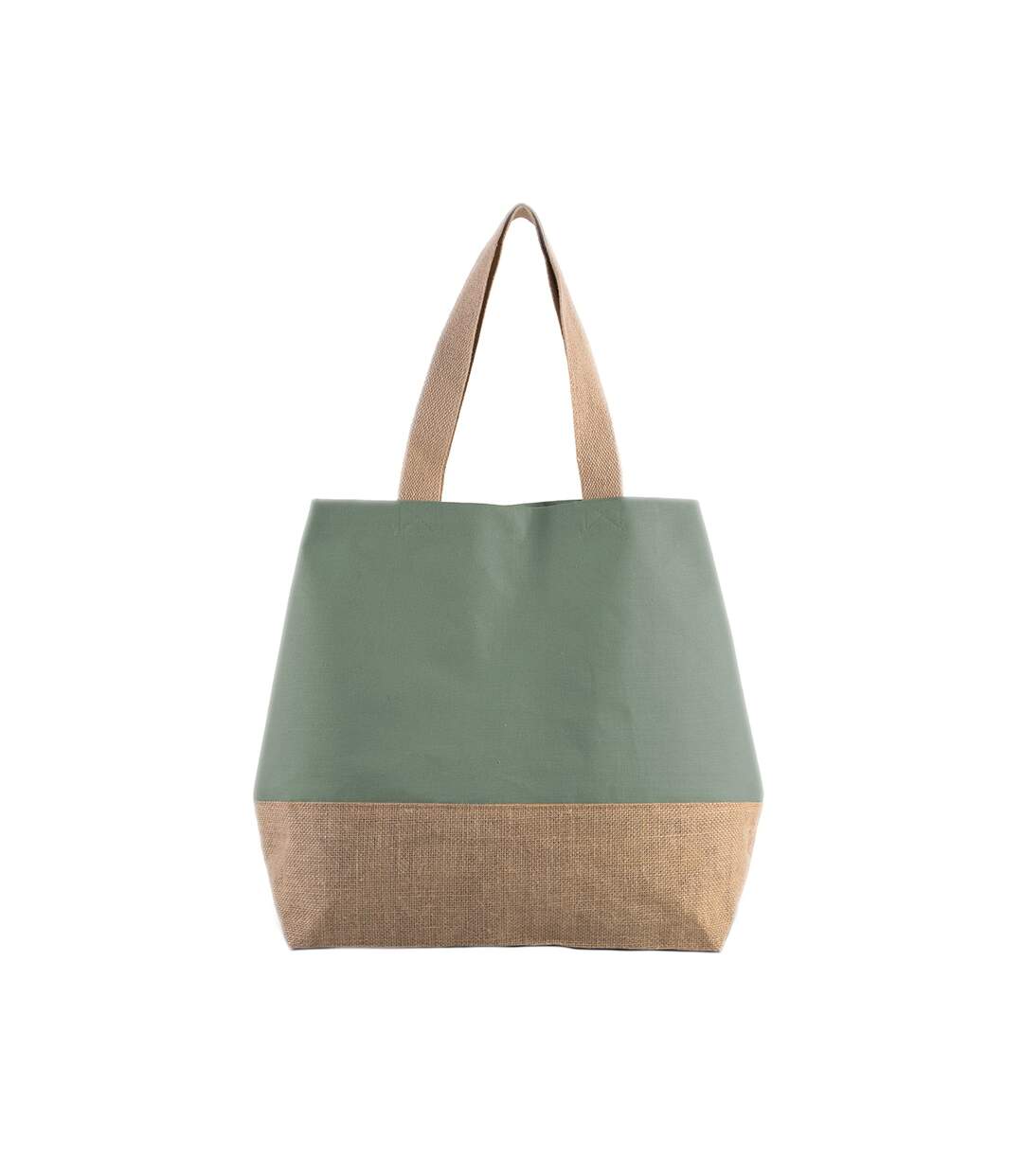 Sac de courses taille unique vieux vert / beige pâle Kimood-1