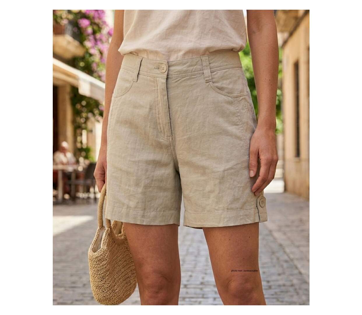 MAYFLOWER MINDY1 : Short en lin pour femme au confort modulable-1