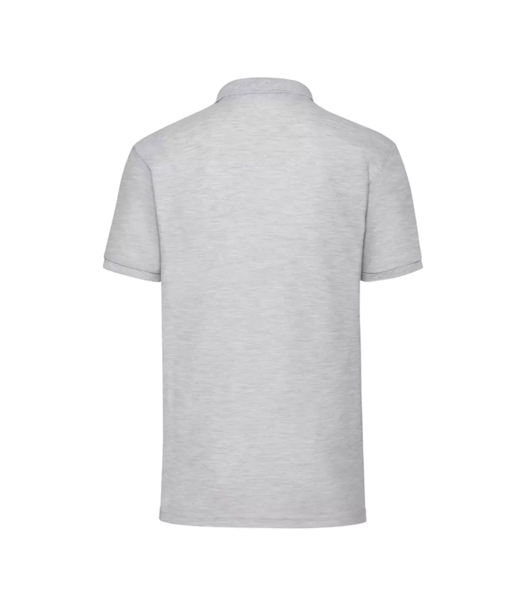 Mens 65/35 Pique Polo Shirt Heather Grey Fruit Of The Loom-2