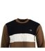 Sweat Homme Marron Noir Blanc Fred Perry-3