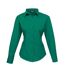 Womens/ladies long-sleeved shirt emerald Premier