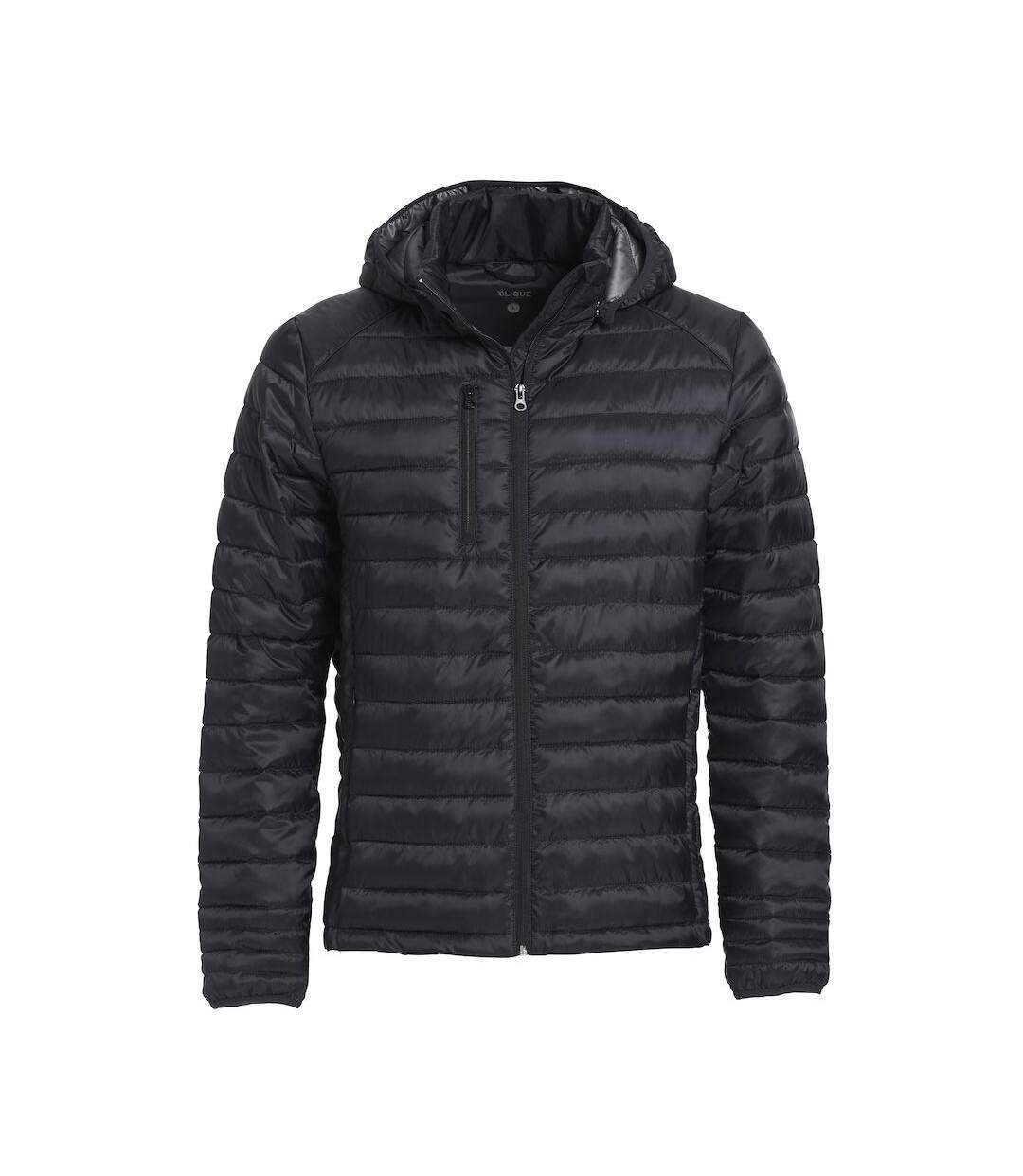 Mens Hudson Padded Jacket Black Clique-1