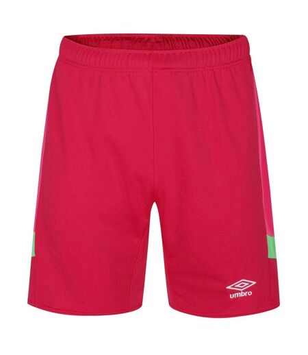 Mens contrast trim goalkeeper shorts bright rose/andean toucan Umbro