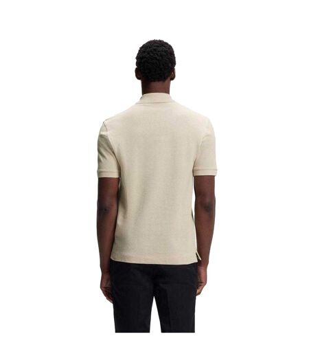 Polo Motif/style Logo Brodé Pallas Homme Beige Boss