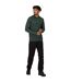 Mens Long-sleeved Polo Shirt Dark Green Regatta Professional-1
