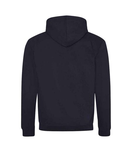 Sweat À Capuche Varsity Adulte Nouveau Bleu Marine Gris Chiné Awdis