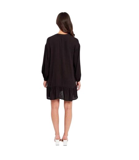 Robe Courte Manches Longues Femme Noir Influence