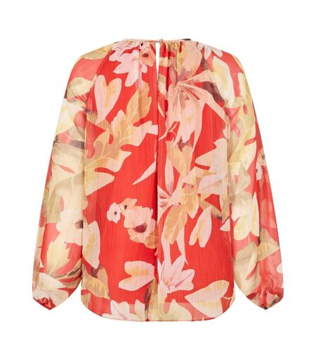 Blouse Manches Longues Motif/style Floral Femme Bleu Sarcelle Biba