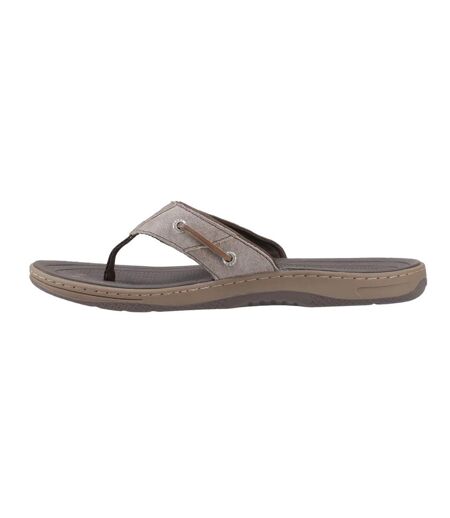 Womens/ladies batfish leather flip flops brown Sperry