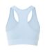 Brassière De Sport Motif/style Côtelé Femme Bleu Pâle USA-4