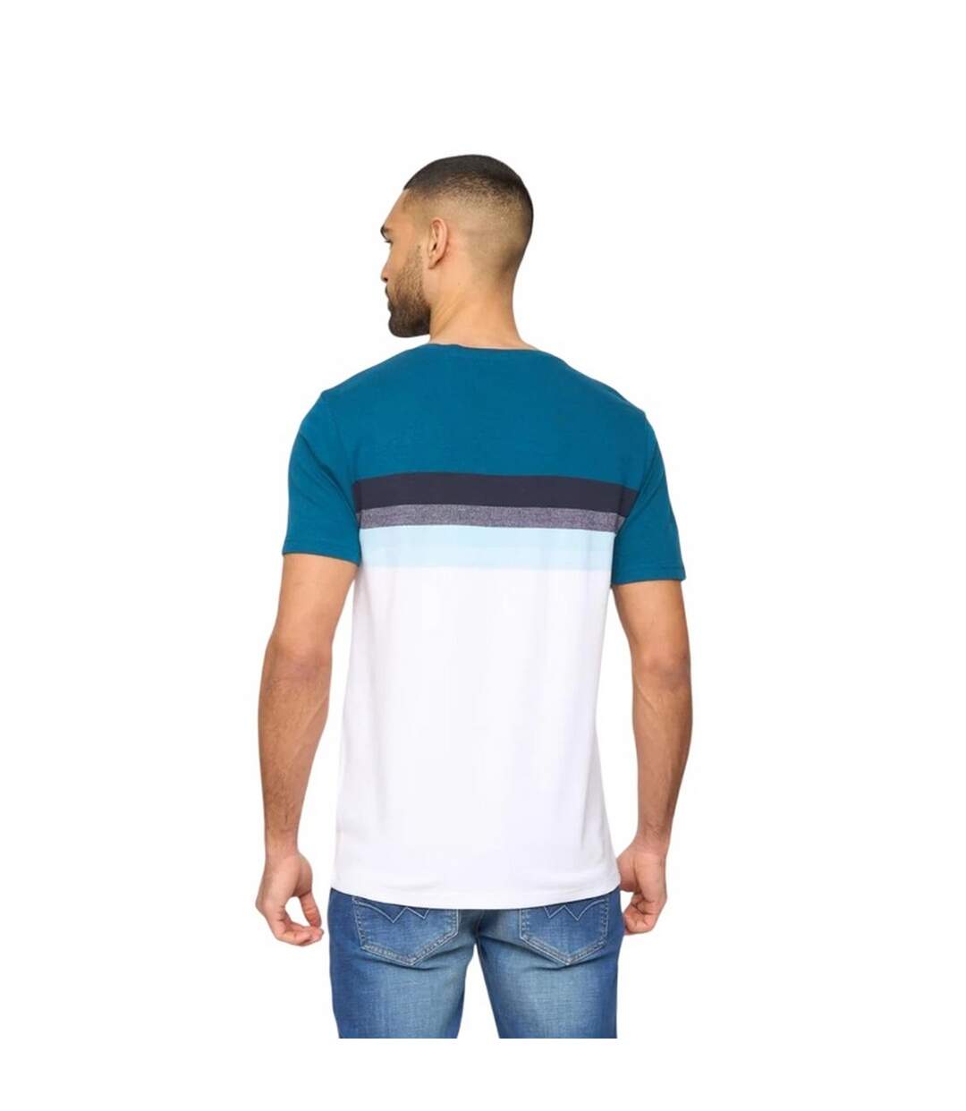 Mens Kemble T-shirt Teal Navy Bewley & Ritch-3