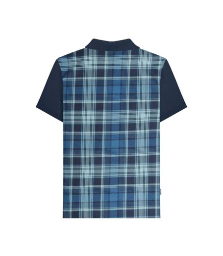Polo Motif/style À Carreaux Classic Homme Bleu Marine Lambretta