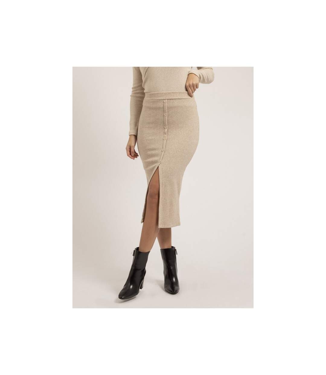 Jupe mi-longue maille XASHERE - Dona X Lisa-1