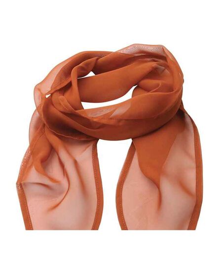 Unisex Adult Colours Chiffon Scarf One Size Chestnut Premier