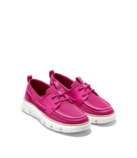 Cole Haan Womens/Ladies 4.ZeroGrand Regatta Sneakers (Pink Peacock/Gray/Optic White) - UTFS10699