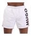 Mens Abas Logo Swim Shorts White Hugo-1