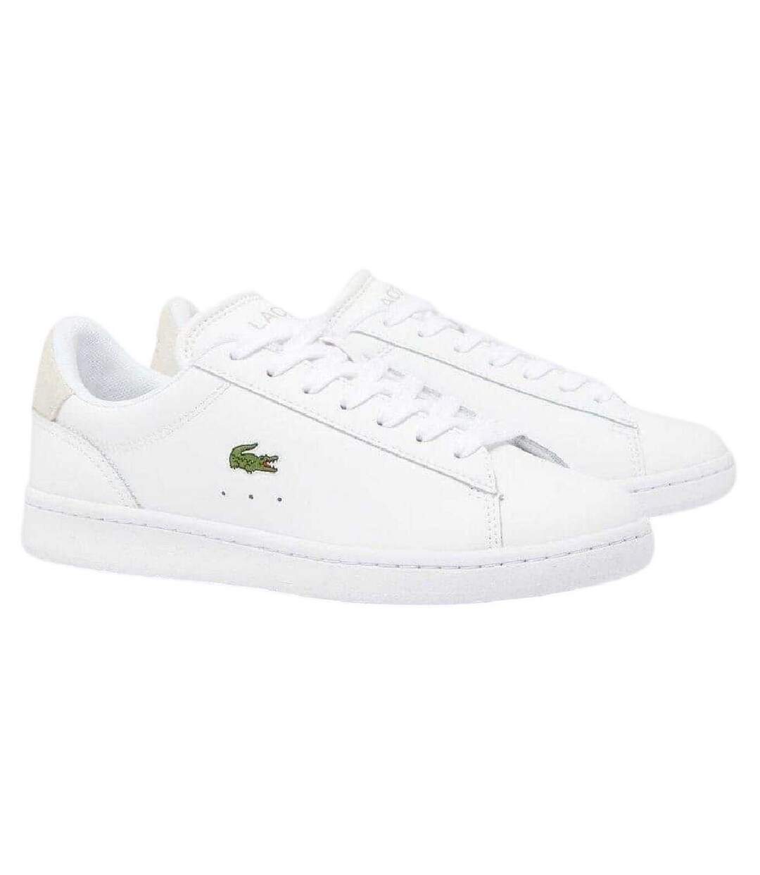 Womens/ladies Carnaby Leather Flat Trainers White Lacoste-1