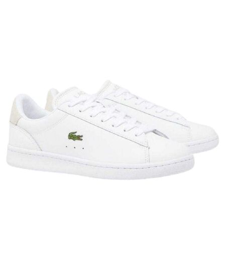 Womens/ladies Carnaby Leather Flat Trainers White Lacoste