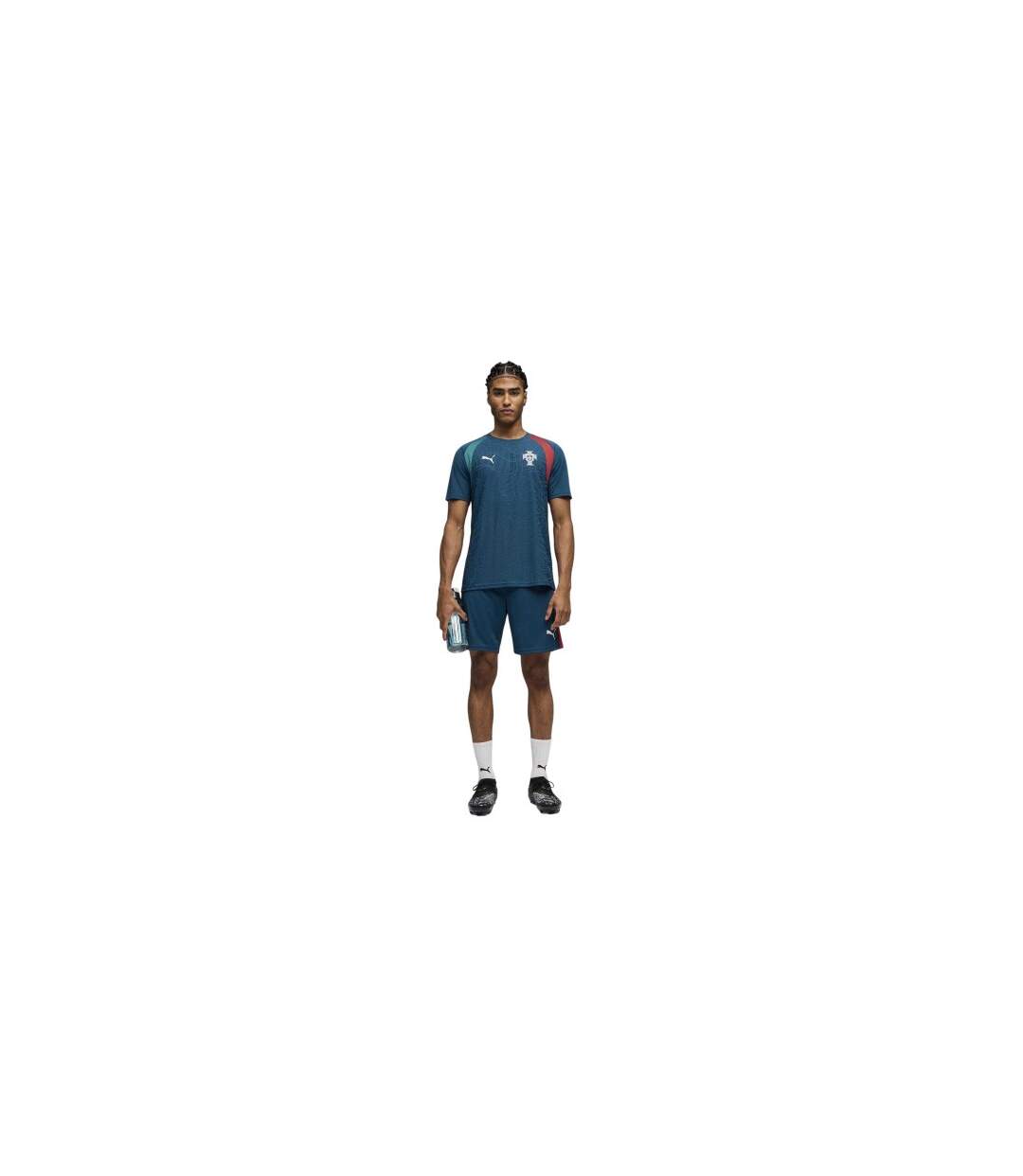 T-shirt Entraînement Motif/style Portugal World Cup Homme Vert Argenté Puma-1