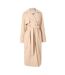 Womens/ladies Lapel Collar Trench Coat Beige 4th & Reckless-2