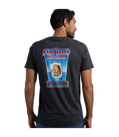 Mens Fin Hof Back Print T-shirt Navy Weird Fish