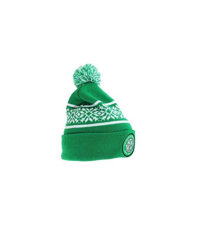 Celtic FC Official Snowflake Cuff Knitted Hat (Green)