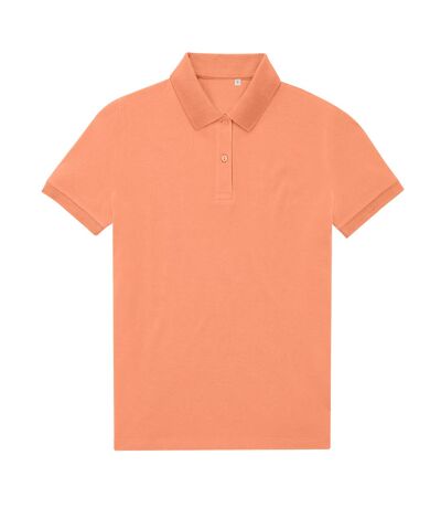 Womens/ladies my eco polo shirt melon orange B&C