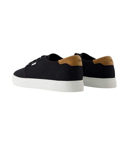 Mens Carlo Canvas Shoes Black Toms