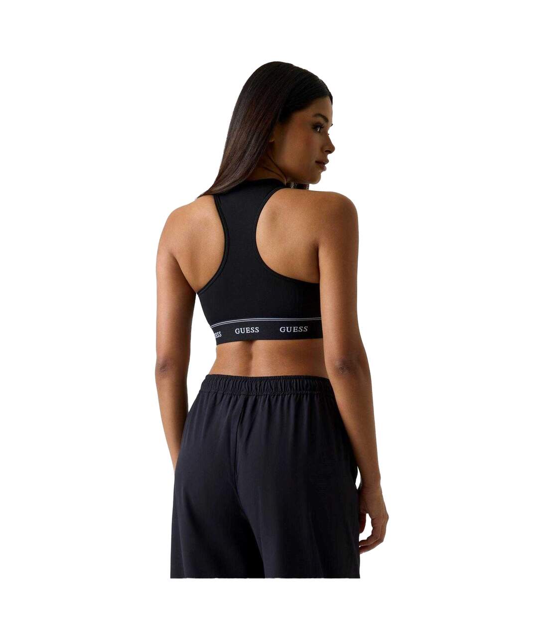 Womens/ladies Alba Stretch Jersey Bralette Jet Black Guess-3